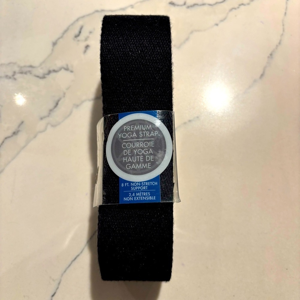 GAIAM STUDIO SELECT Black Premium Yoga Strap 8 Feet Non Stretch NEW